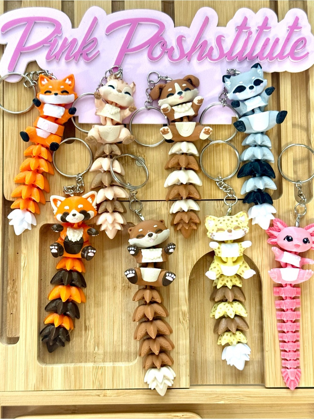 3D Wiggle Animal Keychain (1 piece)